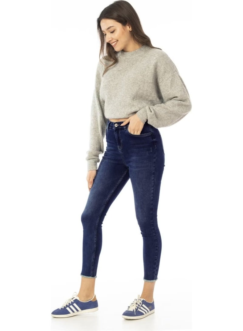 Cedy Denim Blue High Waist Skinny Jeans C596 - Image 2